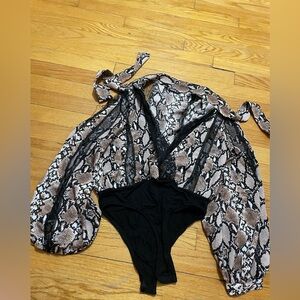 SHEIN Snakeskin Print Top